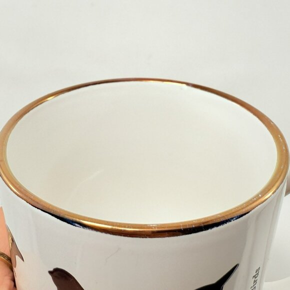 North American Wild Birds Mug Blackbird Watcher Wildlife Silhouette Shadow Gold - Picture 6 of 12